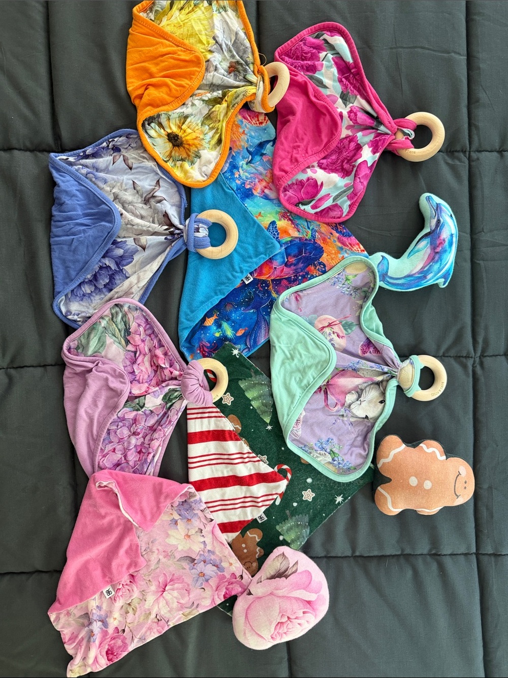 Bums & Roses Assorted Floral and Patterned Kids Comfort Loveys